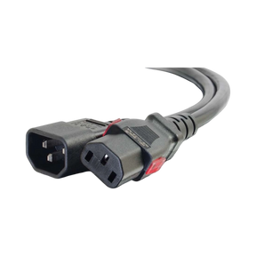 C2G 3ft Locking C14 to C13 Power Cord 10A 250V (Black) — Being Shipped