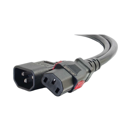 C2G 3ft Locking C14 to C13 Power Cord 10A 250V (Black) — Being Shipped