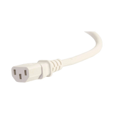 C2G 1ft Power Cord 18AWG IEC320C14 to C13 (White) — Being Shipped
