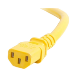 C2G 1ft 18AWG Power Cord IEC320C14 to C13 (Yellow) — Being Shipped