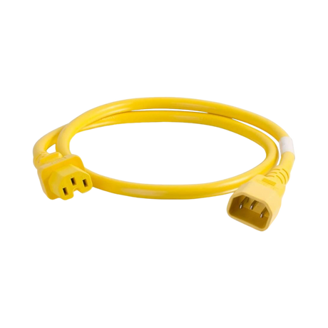 C2G 1ft 18AWG Power Cord IEC320C14 to C13 (Yellow) — Being Shipped