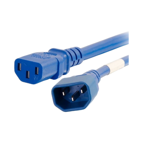 C2G 1ft 18AWG Power Cord IEC320C14 to IEC320C13 (Blue) — Being Shipped