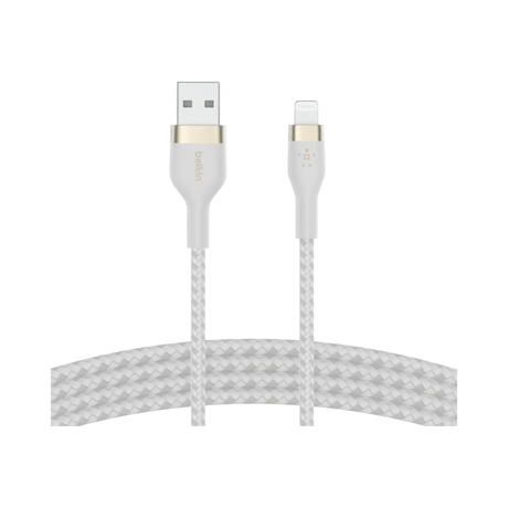 Belkin BoostCharge Pro Flex Braided USB-A to Lightning Cable 3.3ft (White) — Being Shipped