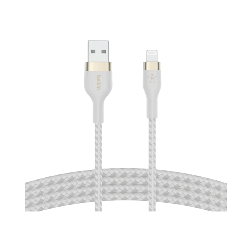 Belkin BoostCharge Pro Flex Braided USB-A to Lightning Cable 3.3ft (White) — Being Shipped