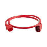 C2G 6ft Power Cord 18AWG IEC320C14 to IEC320C13 (Red) — Being Shipped