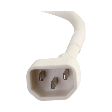 C2G 5ft 18AWG Power Cord IEC320C14 to C13 (White) — Being Shipped