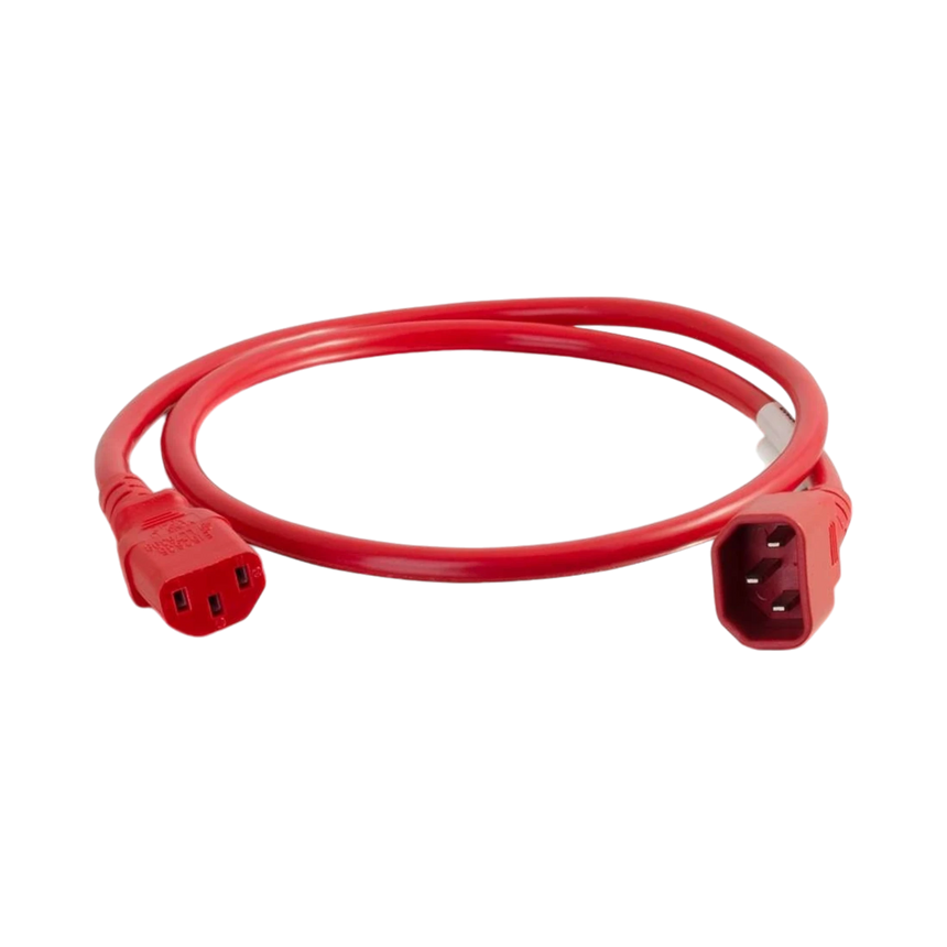 C2G 5ft 18AWG Power Cord IEC320C14 to IEC320C13 (Red) — Being Shipped