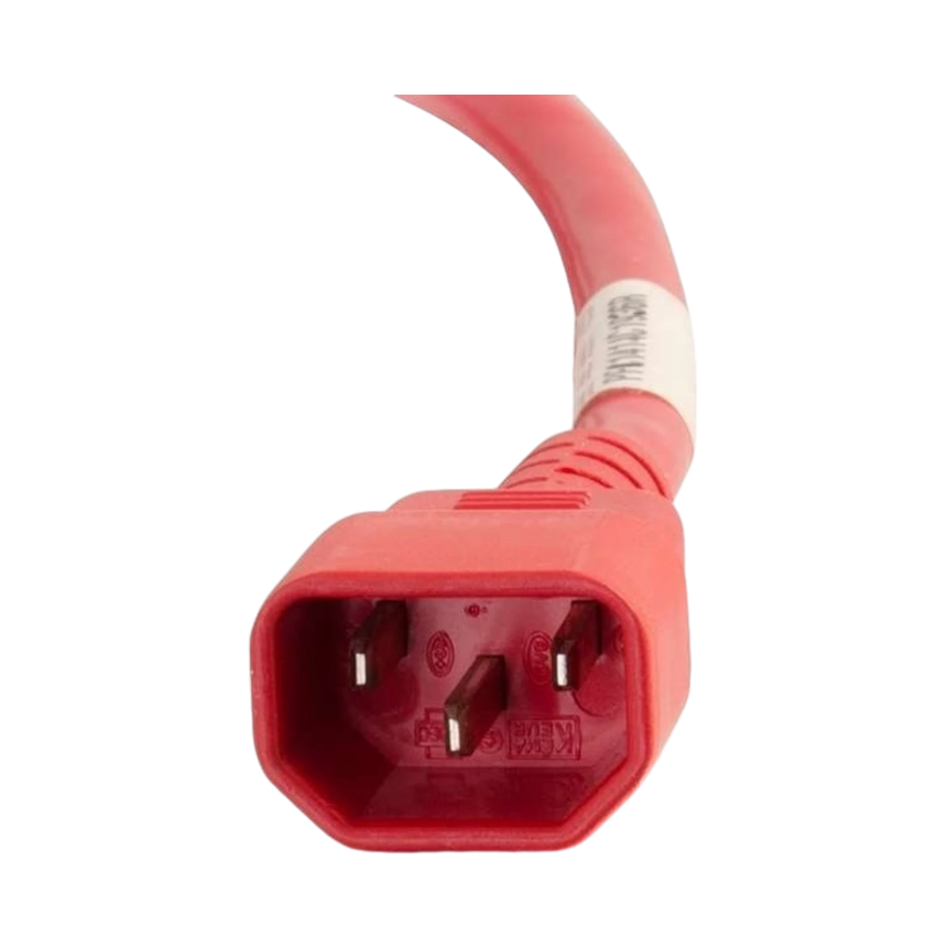 C2G 5ft 18AWG Power Cord IEC320C14 to IEC320C13 (Red) — Being Shipped