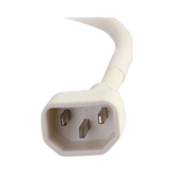 C2G 4ft 18AWG Power Cord IEC320C14 to C13 (White) — Being Shipped