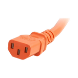 C2G 4ft 18AWG Power Cord C14 to C13 for Data Centers (Orange) — Being Shipped