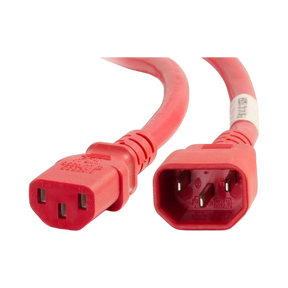 C2G 4ft 18AWG Power Cord IEC320C14 to IEC320C13 (Red) — Being Shipped