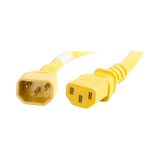 C2G 2ft 14AWG Power Cord IEC320C14 to C13 (Yellow) — Being Shipped