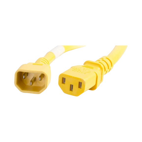 C2G 1ft 14AWG Power Cord for Data Center Equipment (Yellow) — Being Shipped