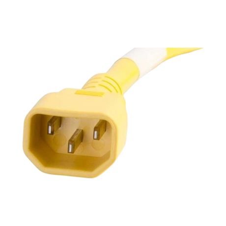 C2G 1ft 14AWG Power Cord for Data Center Equipment (Yellow) — Being Shipped
