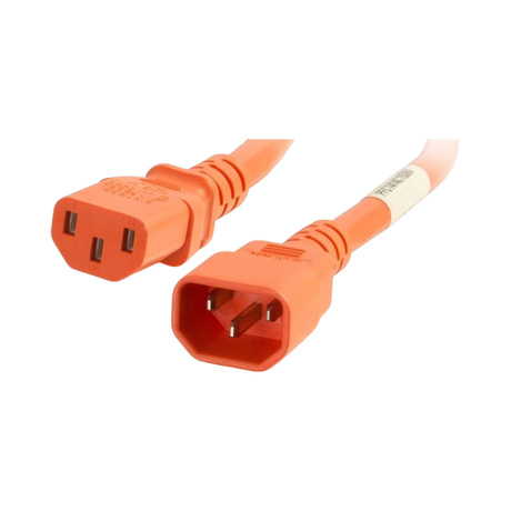 C2G 1ft 14AWG Power Cord for Data Centers (Orange) — Being Shipped