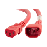 C2G 1ft 14AWG Power Cord C14 to C13 (Red) — Being Shipped