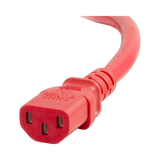 C2G 1ft 14AWG Power Cord C14 to C13 (Red) — Being Shipped