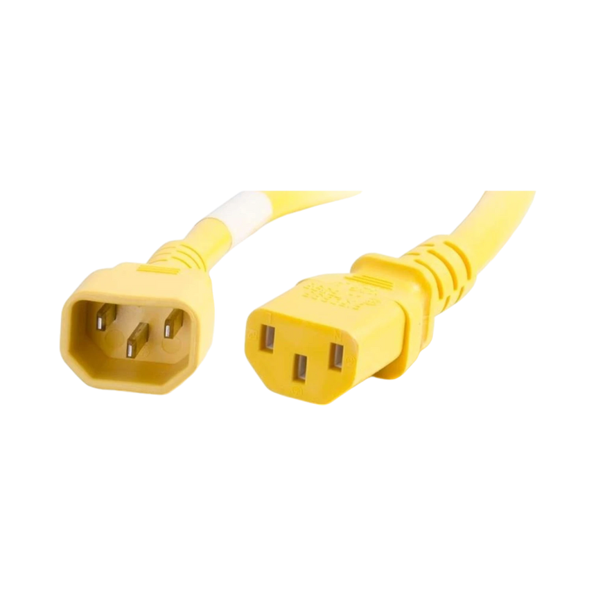 C2G 10ft 18AWG Power Cord C14 to C13 (Yellow) — Being Shipped