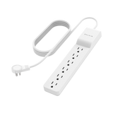 Belkin 6-Outlet Surge Protector with Rotating Plug 6ft Cord (White) — Being Shipped
