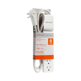 Belkin 6-Outlet Surge Protector with Rotating Plug 6ft Cord (White) — Being Shipped