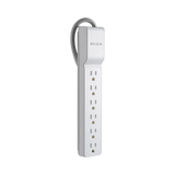 Belkin 6-Outlet Surge Protector with Rotating Plug 6ft Cord (White) — Being Shipped