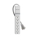 Belkin 6-Outlet Surge Protector with Rotating Plug 6ft Cord (White) — Being Shipped