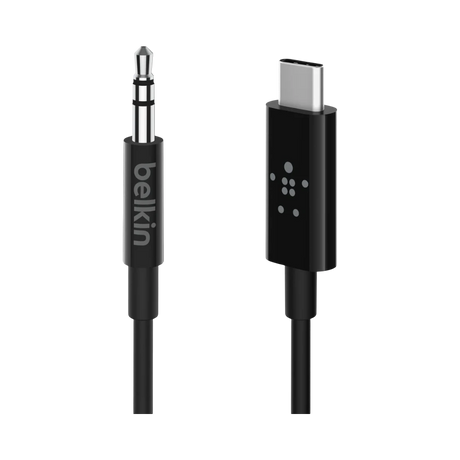 Belkin USB-C to 3.5mm Audio Cable for Smartphones 3ft (Black) — Being Shipped