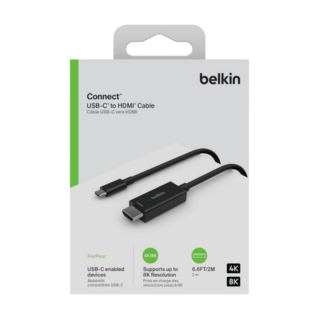Belkin USB-C to HDMI 2.1 Cable 6.6' (Black) — Being Shipped