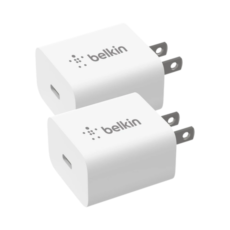 Belkin 20W USB-C PD Wall Charger 2-Pack (White) — Being Shipped