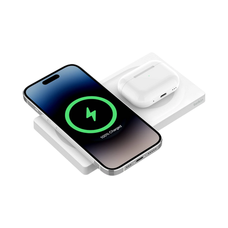 Belkin BoostCharge Pro 2-in-1 20W Wireless Charging Pad (White) — Being Shipped