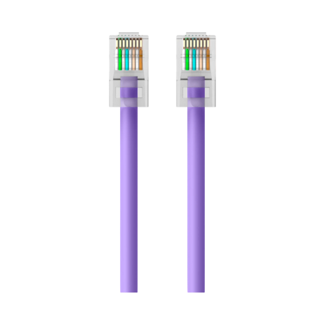 Belkin CAT6 Ethernet Patch Cable with RJ45 Gold-Plated Connectors (Purple) — Being Shipped