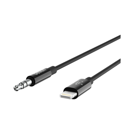 Belkin 3.5mm Audio to Lightning Cable 6ft (Black) — Being Shipped