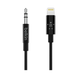 Belkin 3.5mm Audio to Lightning Cable 6ft (Black) — Being Shipped