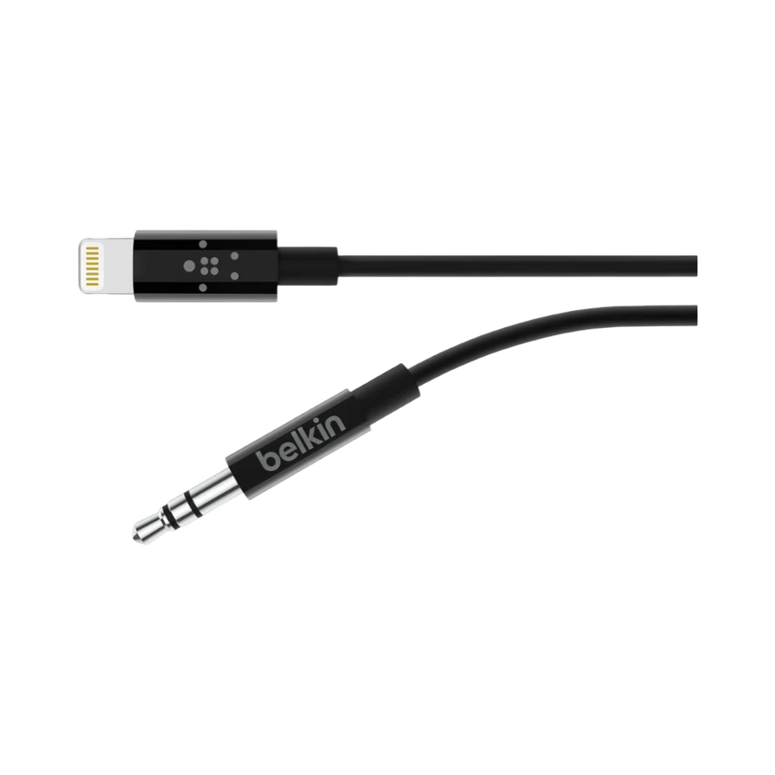 Belkin 3.5mm Audio to Lightning Cable 6ft (Black) — Being Shipped