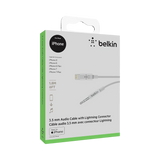 Belkin 3.5mm Audio to Lightning Cable 6ft (White) — Being Shipped