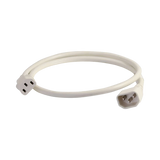 C2G 3ft 14AWG Power Cord IEC320C14 to IEC320C13 (White) — Being Shipped