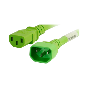 C2G 4ft 14AWG Power Cord C14 to C13 (Green) — Being Shipped