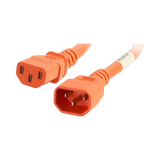C2G 8ft 14AWG Power Cord IEC320C14 to C13 (Orange) — Being Shipped