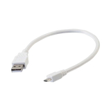 C2G 1ft USB 2.0 A to Micro-B Cable M/M (White) — Being Shipped