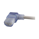 C2G 12 ft 16 AWG Hospital Grade Power Cord (NEMA 5-15P to IEC320C13R) - Gray with Clear Connectors — Being Shipped