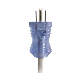 C2G 12 ft 16 AWG Hospital Grade Power Cord (NEMA 5-15P to IEC320C13R) - Gray with Clear Connectors — Being Shipped