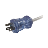 C2G 12 ft 16 AWG Hospital Grade Power Cord (NEMA 5-15P to IEC320C13R) - Gray with Clear Connectors — Being Shipped