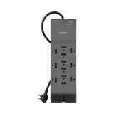 Belkin 8ft 12-Outlet Surge Protector (Black) — Being Shipped