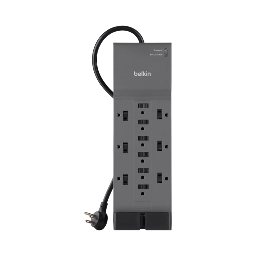 Belkin 8ft 12-Outlet Surge Protector (Black) — Being Shipped