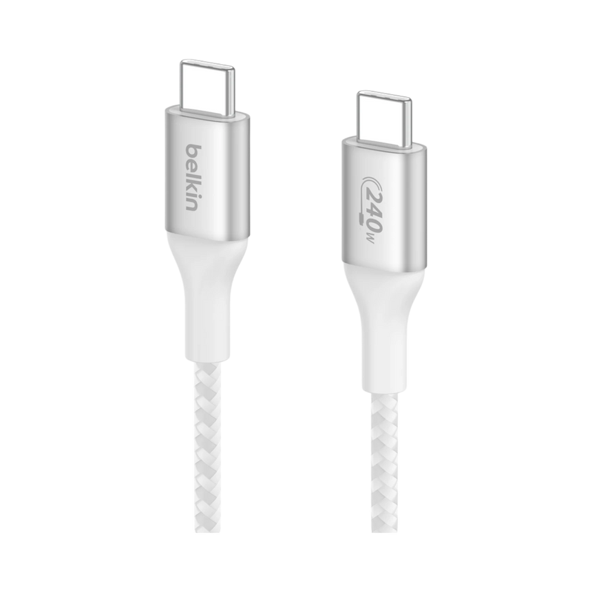 Belkin BoostCharge 240W USB-C Cable 6.6ft (White) — Being Shipped