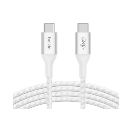 Belkin BoostCharge 240W USB-C Cable 6.6ft (White) — Being Shipped