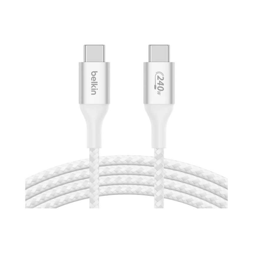 Belkin BoostCharge 240W USB-C Cable 6.6ft (White) — Being Shipped