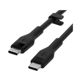 Belkin BoostCharge Flex USB-C to USB-C 6.6FT Silicone Cable (Black) — Being Shipped
