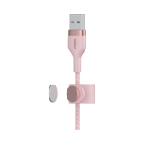 Belkin BoostCharge Pro Flex 6.6ft Lightning to USB-A Cable (Pink) — Being Shipped