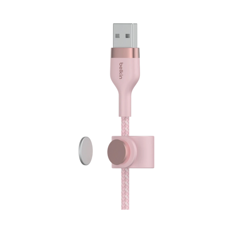 Belkin BoostCharge Pro Flex 6.6ft Lightning to USB-A Cable (Pink) — Being Shipped